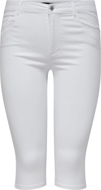 ONLY CARMAKOMA CARAUGUSTA HW SKINNY DNM KNICKERS WHITE Dames Broek - Maat 46