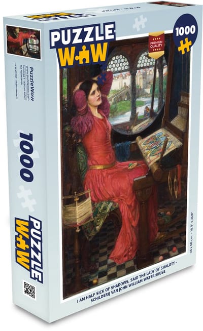 Puzzel I am half sick of shadows, said the Lady of Shalott - schilderij van John William Waterhouse - Legpuzzel - Puzzel 1000 stukjes volwassenen
