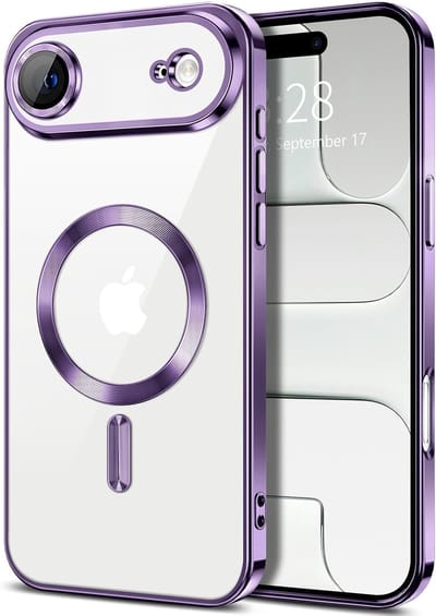 Hoesje Geschikt voor iPhone Air Hoesje - Geschikt voor MagSafe - Arara siliconen Backcover - Paars