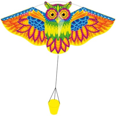 Kindervlieger HQ Flashy Owl Kite 102197 Groen 113 x 50 cm