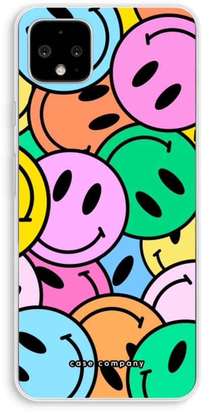 Case Company® - Hoesje geschikt voor Google Pixel 4 XL hoesje - Smiley N°1 - Soft Cover Telefoonhoesje - Bescherming aan alle Kanten en Schermrand