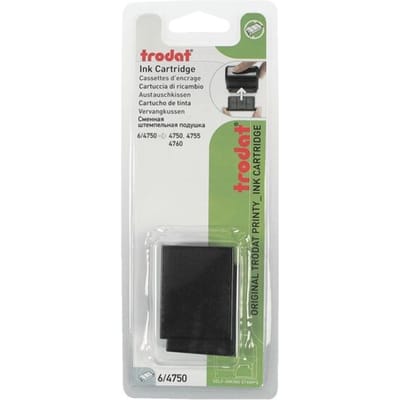 Trodat vervangkussen zwart | voor stempel 4750/4755 | blister 2 stuks