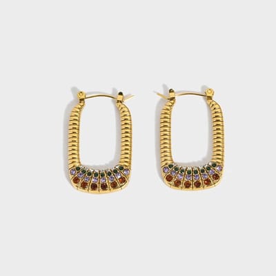 Hoepeloorbellen met Parels en Kleurrijke Steentjes – Uniek Design | Twinolo
