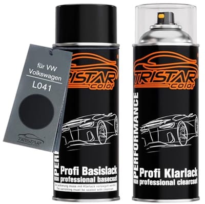 Autolak Spuitbus Set voor VW L041 Schwarz - 400ml Professionele Grondlak en Blankelak