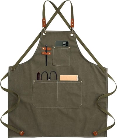 Verstelbare Keuken Schort voor Mannen en Vrouwen, 68 x 76 cm, Met 3 Zakjes, Ideaal voor Koken, Barbecue en Restaurantgebruik