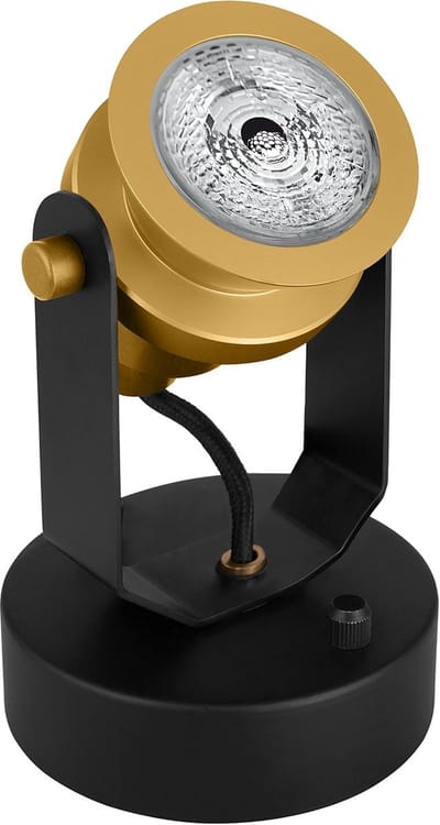 Osram Vintage Edition 1906, Decospot Single, Goud, wand- en plafondlamp, IP20, inclusief lamp, aluminium behuizing