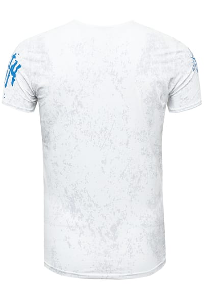 T-shirt met ronde hals en knoopsluiting aan de zijkant