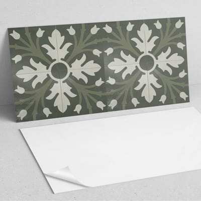 Coloray Wandpanelen Zelfklevend - Plantenpatroon op tegels PVC Wandpaneel - 100 cm x 50 cm - Groente Wandbekleding Zelfklevend - 1 stuk - Texturen Wandpanelen Zelfklevend - Wandpaneel Keuken - Wandpanelen Badkamer