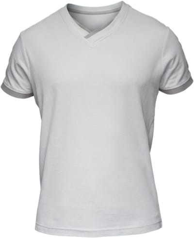 OMBRE T-shirt - Regular Fit - Katoen - Korte Mouw Lichtgrijs S