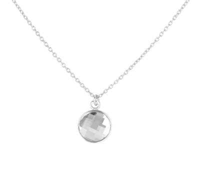 ARLIZI 1805 Ketting Swarovski Kristal Hanger transparant - Sterling Zilver - 44 cm
