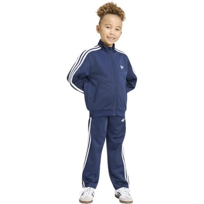 Adidas Firebird Trainingspakken Peuter - Blauw - Maat 123 - 128 CM - Poly Mesh