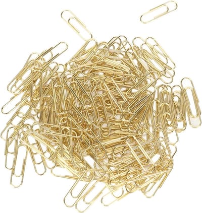 Gouden Paperclips Set van 100 Stuks voor Kantoor, School en Studie - Bookmark Clips voor Organisatie