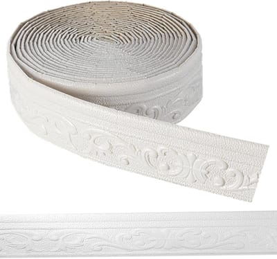 Decoratieve Wandlijst, 8 cm x 10 m, Zelfklevend 3D Ontwerp voor Plinten, Meubels en Spiegelramen