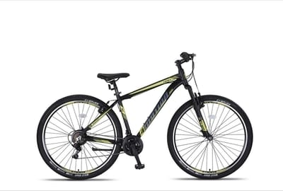 4 Motion MTB 29 Inch 46 cm Unisex 21V V-Brakes Zwart/Geel