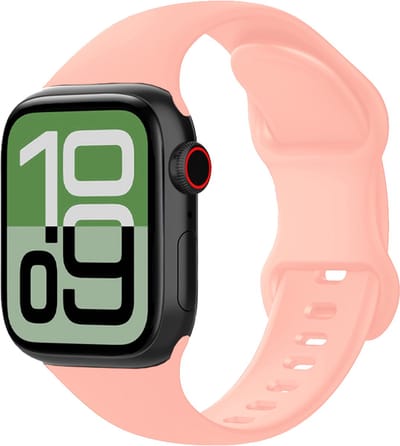 Siliconen Bandje Geschikt voor Apple Watch 1, 2, 3, 4, 5, 6, 7, 8, 9, SE - 38/40/41 mm Bandje Siliconen - Horloge Band Verstelbaar Polsband - Oud Roze