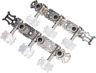 Gitaar Stemwartels - Stemmechanieken Gitaar - Gitaar Stemmen - Vergrendelingsmechanisme - 35 mm afstand - Zilver