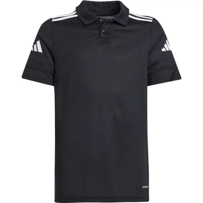 Adidas Squadra 25 Cotton Korte Mouw Poloshirt Zwart 7-8 Years Kinderen