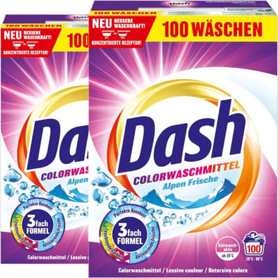 Dash Color Frische Waspoeder - Gekleurde Was - XXL Pack - 2 x 5 kg - 200 Wasbeurten - Beschermt gekleurde stoffen - Voorkomt kalkaanslag - Zonder kleuroverdracht