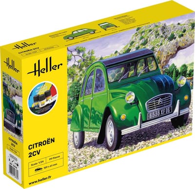 Heller Modelbouwpakket Militaire voertuigen - 56765 Citroen 2 CV - Starter Kit Plastic - 1:24 - Modelbouw