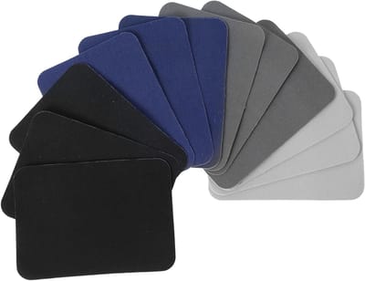 12 Stuks Premium Denim Strijkpatches 10x7cm voor Kleding en Broeken, Ideaal voor Reparatie van Gaten in Jeans en Kleding