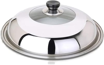 Pan Deksel - Kookgerei Deksel - Keuken Gebruik - Verdikt Gehard Glas - 30 cm - Zilver