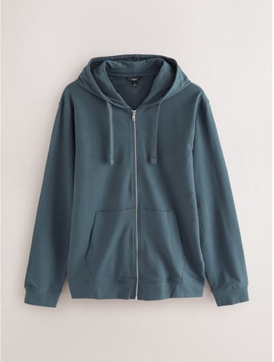 Next - Heren - Lichte hoodie met rits - Blauw