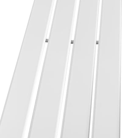 Aquamarin Badkamerradiator - Verticaal - Handdoekradiator - Middenaansluiting - Verwarming Badkamer - 530W - 160 x 30 x 5,2 cm - Wit - Zonder Ventiel