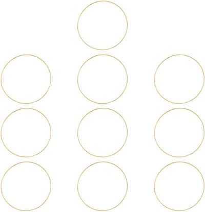 Dromenvanger Ringen - Knutsel Hoepels - Decoratie Maken - Stevig Metaal - 10 Stuks - Goudkleurig