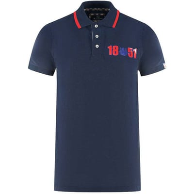 Aquascutum Volwassen unisex poloshirt London 1851 (Marine)