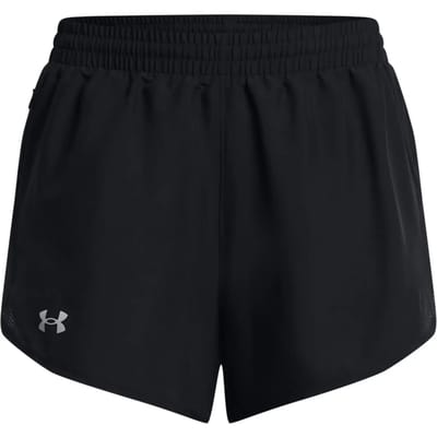 Under Armour UA Fly By 3'' Shorts-BLK Dames Sportbroek - Zwart - Reflecterend