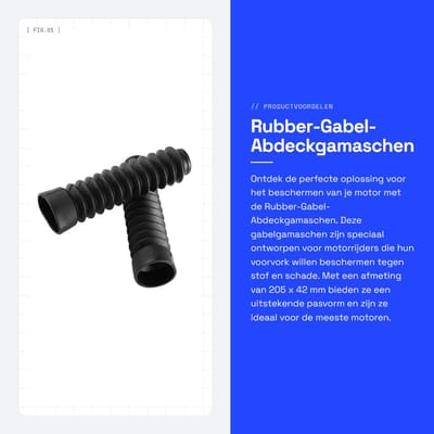Dailygoods- Gabelgamaschen Rubber - Stootdemping - Staubbescherming - Motorradgetailleerde - 205 x 42 mm - Antislip - Lichtgewicht - Gabelbeschermers