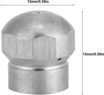 Dailygoods- Reinigingsnozzle Duurzaam - Hogedrukreiniger - G1/8'' Binnendraad - Roestvrij Staal - Spuitgat - Lange Levensduur - Hogedrukspuit