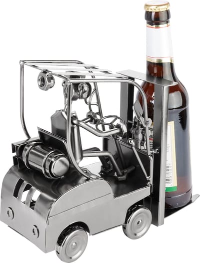 BRUBAKER Schroef-figuur Forklift - Forklift Driver Iron Figure Metal Man - Metalen figuur Handmade Gift voor Warehouseman Warehouse Logistician Forklift