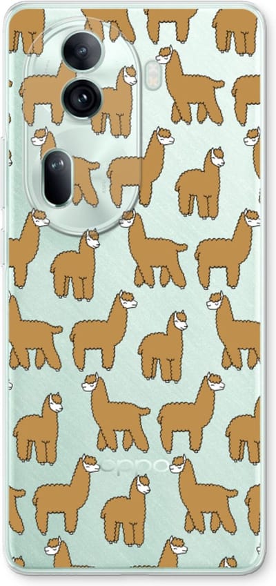 Case Company® - Hoesje geschikt voor Oppo Reno 11 Pro hoesje - Alpacas - Soft Cover Telefoonhoesje - Bescherming aan alle Kanten en Schermrand