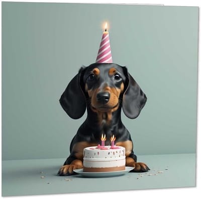 Grappige Verjaardagskaart Hond / Teckel Wenskaart FSC Gecertificeerd