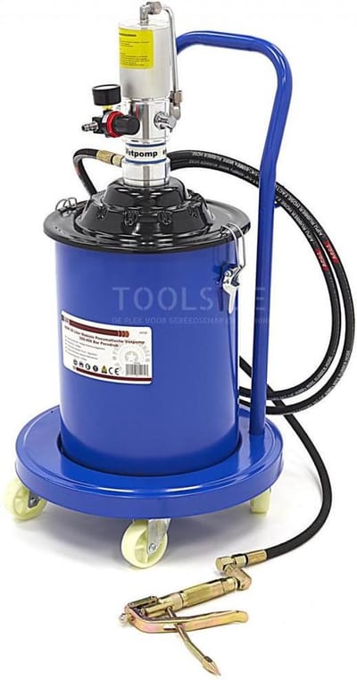HBM 20 Liter Mobiele Pneumatische Vetpomp 300-400 Bar, 8 Bar Werkdruk, 0,85 l/min