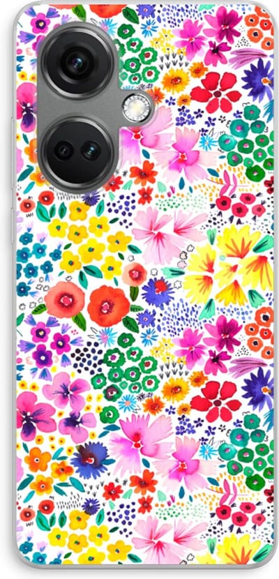 Case Company® - Hoesje geschikt voor OnePlus Nord CE 3 hoesje - Little Flowers - Soft Cover Telefoonhoesje - Bescherming aan alle Kanten en Schermrand