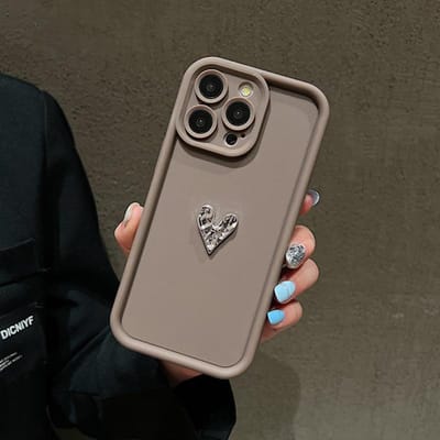 Glitter 3D Liefdeshart Siliconen Zachte Telefoonhoes Voor iPhone 16 15 14 13 12 11 Pro Max XS XR 7 8 Plus Schokbestendige Candy Matte Cover For iPhone 12 Pro