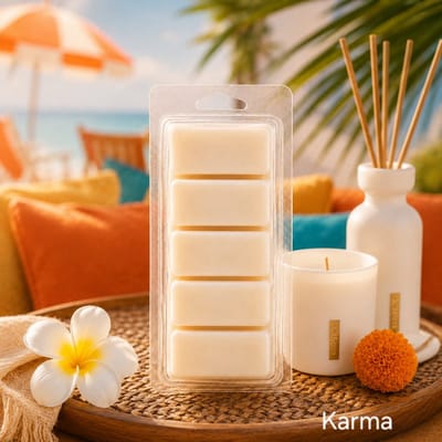 Waxmelts Karma - Snapbar - Good Habits - Wellnessgeur - Spa geur - 55 gram - Sojawas - Handmade - Dierproefvrij - Vegan - Huisparfum - Voor in geurbrander - Waxbrander - Geur in huis - Wax melt - Geurkaars - Parfum
