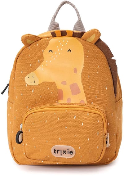 Trixie Kleine Rugzak Mr. Giraffe – Peuterboekentas voor Crèche & Uitstap – Waterafstotend – Vanaf 2 Jaar - Oranje