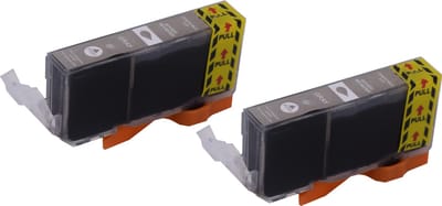 KATRIZ® huismerk inkt voor Canon CLI-521Grijs geschikt voor Canon PIXMA MP980 / Canon PIXMA MP990| |11ml | ( 2stuks) - Met chip