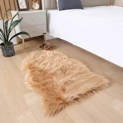 PromoHome Luxe Imitatie Schapenvacht - Zacht Pluche Tapijt 60x90cm