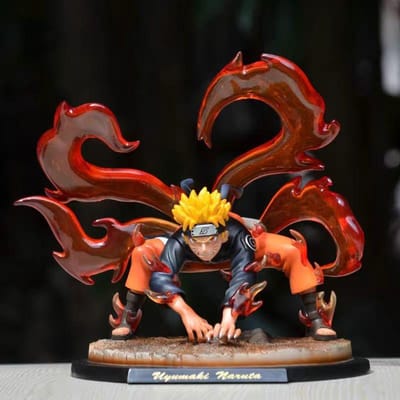 Naruto Vierstaartige Naruto Uzumaki Tattoo Model Bureau Decoratie GK Collectie Handgemaakt Model Anime Figuur Model Speelgoed Kinder Cadeaus brown