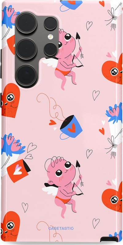 Casetastic Hoesje Geschikt voor Samsung S24 Ultra - Stijlvolle Beschermende Duo-layer Case - Cupido's Keuze