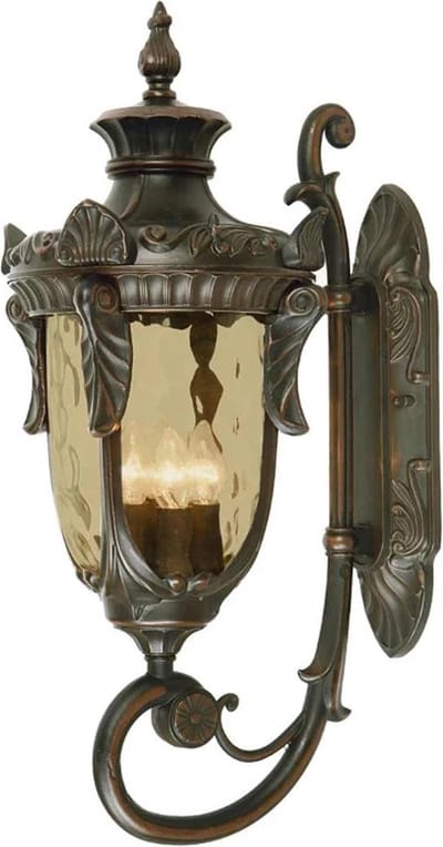 Bohemian Wandlamp - Steady Lighting - Metaal - Bohemian - E14 - L: 31cm - Voor Buiten - Woonkamer - Eetkamer - Brons