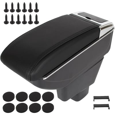 Modecar - Armsteun met Opbergvak - Zwart - Suzuki SX4 2006+ - Bevestigingsset