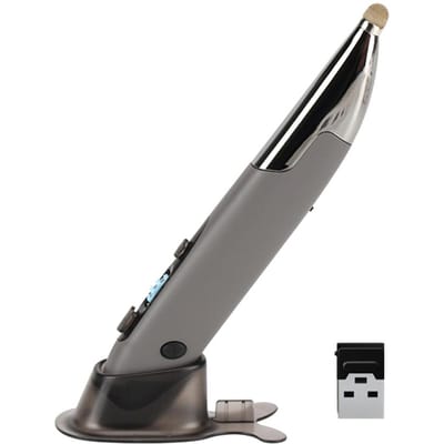 2.4G draadloze muispen 4 toetsen Verticale penvormige stylus BT Connect Ondersteuning van stemvertaling grijs
