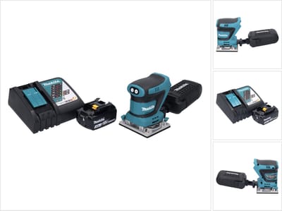 Makita DBO 482 RF1 accu-excentrische schuurmachine 18 V 112 x 102 mm + 1x accu 3,0 Ah + oplader