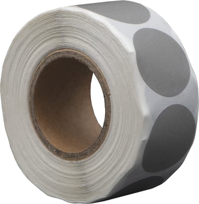 500 Etiketten Rond Zilver 20 mm op Rol - Sluitzegel - Markeringspunten - Blanco ronde stickers - DULA