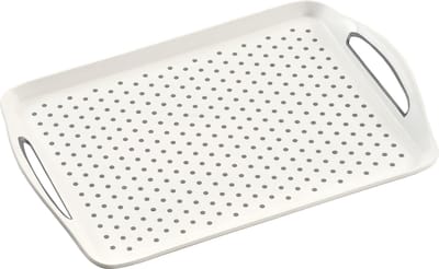 Dienblad met anti-slip noppen - 32 x 45 cm - Horeca dienblad - Wit - Kunststof - Serveerbladen